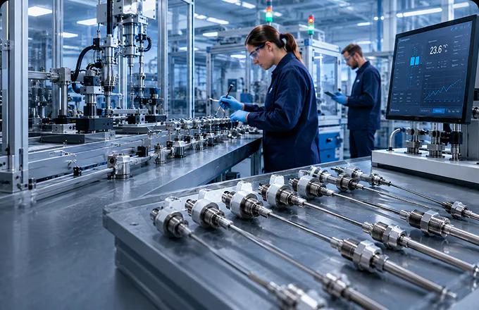 Temperature sensor manufacturing